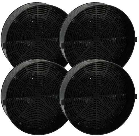 vhbw 4x filtro a carboni attivi compatibile con turboair 421113, 421117, CB42A1, GZD1125, C593N, AE901E cappe aspiranti - 16 cm