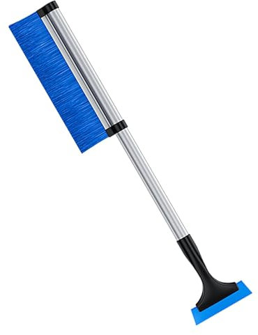Car Snow Brush And Ice Scraper - Detachable Windshield Snow Brush With Extendable Handle, Ergonomic Grip Snow Removal Tool For Cars Extendable Ice Scraper And Snow Brush For Cars - Detachable Windshie