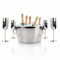 BREKX Champagne Ice Bucket with 4 Champagne Flutes Combo Gift Set - Insulated Ice Bucket for Parties, Wedding Gifts for the Couple, Bridal and Housewarming Gifts, Mimosa Bar Supplies