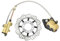 ECUTEE Hydraulische Hintere Scheibenbremse Bremssattel Bremsanlage Teile Hydraulik Bremsen Kit mit 1 Bremse Scheibe, für 49-125ccm 4-Takt Mini- Pocketbike MotoCross Dirt Bike Pitbike