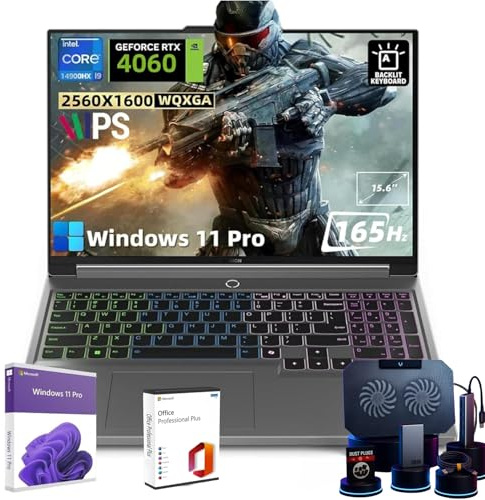 Lenovo Legion Pro 5i Ordinateur portable de jeu, WQXGA 16, processeur 24 cœurs i9-14900HX, GeForce RTX 4060, 64 Go DDR5, SSD 1 To, KB rétroéclairé, Win 11 Pro, avec accessoires cefesfy