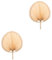 VALICLUD 2pcs Hand Fan Palm Leaves Vintage Chinese Style Handmade Portable Fan for Summer
