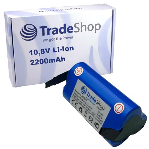 Trade-Shop Li-Ion Akku-Zellen 10,8V / 2200mAh kompatibel mit Bosch PMF 10.8 LI, PSM 10.8 LI, PSR 10.8 Li-2, KEO, AGS 10.8, ASB 10.8, 2 607 336 863, 2 607 336 864 zum Selbsteinbau