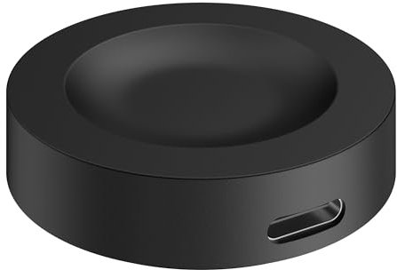 QEINZOY Caricatore per Huawei Watch GT 5/GT 5 Pro/GT 4/GT 3/GT 3 Pro/GT 3 SE/GT Runner, HUAWEI Watch 4/Watch 3/D2/Ultimate, USB C Caricatore Magnetico Dock di Ricarica Portatile (Senza Cavo), Nero