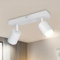 TaFiCo Deckenstrahler LED 2 Flammig - Deckenlampe Strahler Innen Weiß GU10 - LED Deckenleuchte Spot Schwenkbar Modern - Wandstrahler Deckenspot für Wohnzimmer Schlafzimmer Küche - Ohne Leuchtmittel