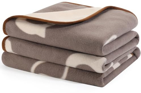 IDOGCHEW Manta impermeable para perro, gato, antipi, forro polar y franela, protección para sofá, cama, muebles, duradera y cómoda (152 x 127 cm, marrón)