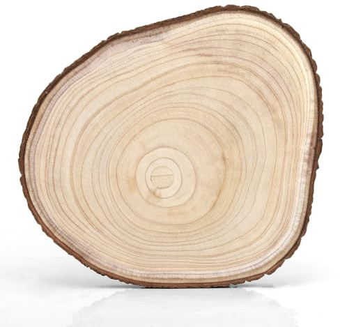 Paulownia Holzscheiben 30-35 cm Dicke 2cm Baumscheibe DIY Holzscheiben Geeignet für Handgemachte Dekoration Polierte Holzplatte Rund