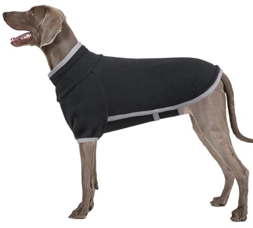 Wintermantel Hund, Fleecemantel Hund Thermomantel Hundeanzug Winter Hält Ihr Haustier bei kaltem Wetter warm(Dunkelgrau, XL)