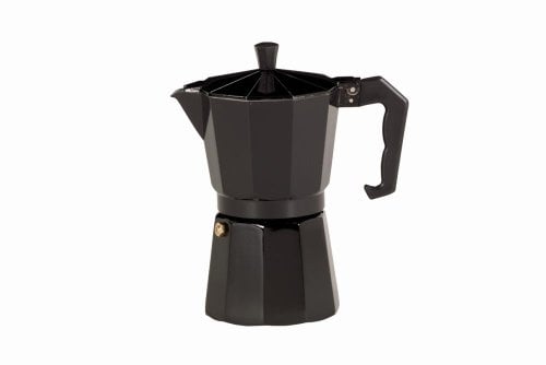 Krüger 502S Espressokcher Italiano NERO Gr. 6 T, Aluminium, Schwarz