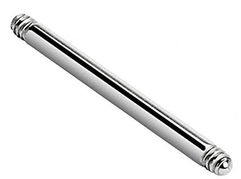 Piercingfaktor Piercing Ersatz Gewinde Hantel Stab Stecker Silber Farben Chirurgenstahl Stärke 1,6 mm x Länge 32mm