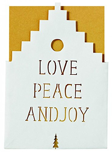 Räder Weihnachts Lichthauskarte Love Peace and Joy