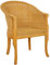 korb.outlet Rattan-Sessel mit Holzbeinen, Sessel aus echtem Rattan - Rattanstuhl Club (Honig)