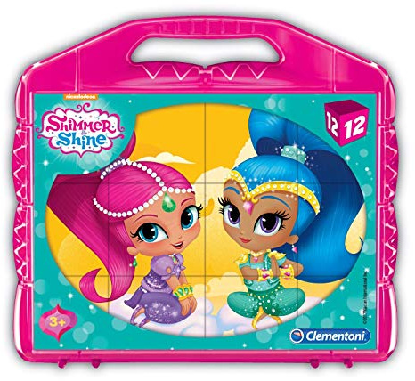 Clementoni 41187 Shimmer und Shine - Baby Würfelpuzzle, 12 Teile