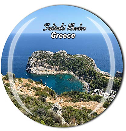 Faliraki Rhodos Griechenland Kühlschrankmagnet Reise-Souvenir Geschenk Zuhause Küche Kühlschrank Dekoration Magnetaufkleber Kristall-Magnet-Kollektion