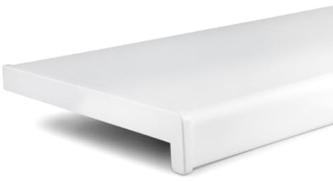 TJ Fensterbank Innen I 30 x 80 cm I weiß I hochwertige PVC Fensterbank mit Seitenabschluss I Fensterbrett kratzfest & feuchtigkeitsundurchlässig I pflegeleichter & langlebiger Fenstersims für Innen