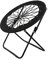 H&RB Klappbarer Bungee-Stuhl Elastischer Tragbarer Garten Campingstuhl Seitentaschen Schnelle Einrichtung Reisen Wandern Picknick Strandstuhl Indoor Outdoor,Schwarz