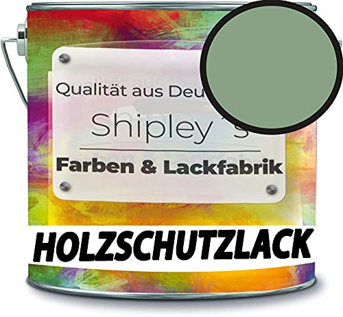 Holzschutzlack Holzlack Holzlasur wetterbeständiger Langzeitschutz Wetterschutzfarbe Holzschutzfarbe RAL 6021 Blassgrün // Shipley's Farben & Lackfabrik