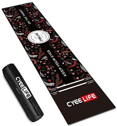 CyeeLife Tapis de Flechette,Ligne de Lancer pour Fléchettes Pointe Acier Et Molle Jeux avec Point de départ