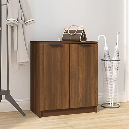XIAOGUANG Schuhschrank, Schuhe Schrank, Schuhregal, Shoes Cabinet, Schrank Für Schuhe, Schuh Kommode, Braun Eichen-Optik 59x35x70 cm Holzwerkstoff