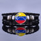 Pulsera Trenzada Con La Bandera De Venezuela - Pulseras Con Botón De Cristal De La Bandera De Venezuela, Pulsera Hecha A Mano De Moda Para Hombre Y Mujer, Pulsera Tejida Personalizada Ajustable, Acc