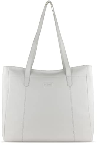 bugatti ELSA Reisetasche aus Leder, Weekender für den Urlaub, Gymtasche für Sport, weiß