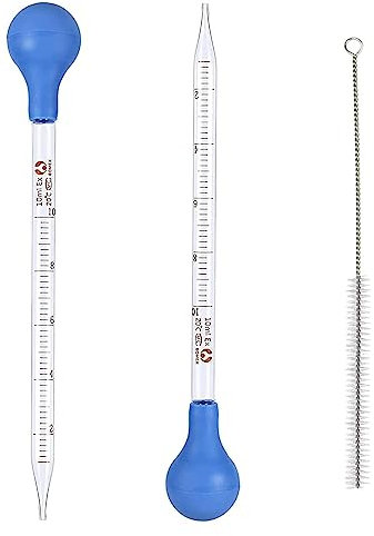 Glas Pipette Dropper, 2 Stück 10ml Glass Skala Graduated Tropfer Droppers Tropfenzähler Lab Pipettes Dropper, Glass Measuring Pipette, Flüssige Pipetten, Für Labor, Lebensmittel Forschung