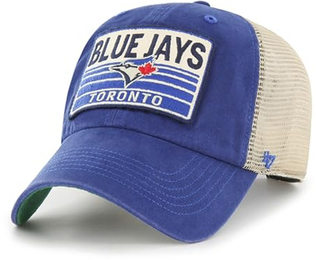 47 MLB Trucker-Mütze mit 4 Takt-Meshs, verstellbar, Einheitsgröße für Erwachsene, Toronto Blue Jays, Einheitsgröße