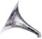 Messingtrichter Grammophon Trichter Silber Horn Antik Grammophontrichter lup069 Palazzo Exklusiv