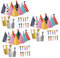 Alasum 3 Sätze geburtstagsfeier dekoration party sachen party supplies Geburtstagskronenhüte aus Papier Kegelhut aus Metallfolie schirmmützen Kappen Party mit Papierhüten Partytütenfüller