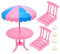 JOINPAYA 1 Set Miniatur Sommer Strand Deko: Mini Kleine Liegestuhl Deko Getränke Dekoration Puppenhaus Zubehör Spielhaus Möbel liegestuhl Miniatur rosa