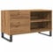vidaXL record cabinet sideboard storage artisan oak engineered wood 84.5 cm - spacious vinyl player holder for living room