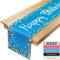 YOUYIKE Tischläufer Geburtstag Blau, 183x33 cm Leinen Tischdecke Geburtstag, Tischdecke Kindergeburtstag, Geburtstagsparty Deko, Gute Zum Geburtstag Party Tischdecke für Junge Mädchen