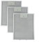 Bulevisiter Filtro per cappa da cucina, filtro da estrazione grasso a rete metallica, sistema di ventilazione 5 strati struttura in alluminio 310X250x9mm set da 3 pezzi