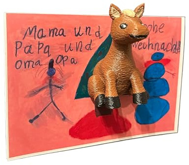 Kühlschrankmagnet Pferd – PLA Tierfigur 3D Druck – Geschenk für Pferdeliebhaber – Handgemachte Magnetdeko