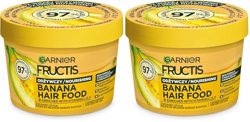 Garnier Fructis Hair Food Banana Trockenhaarmaske 400ml (Packung mit 2)