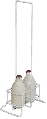 HOMECRAFT Long Handle Bottle Holder, Milk Bottle Wired Crate, Mobility and Support Aid for Elderly, Disabled and Handicapped Users