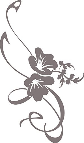 GRAZDesign Aufkleber Klodeckel Blumen Ornamente, Toilettendeckel Schild Badezimmer, Bad, WC Deckel Aufkleber, Toilettensitz WC-Sitz Deko, Klebefolie Größe 30x18cm, 090 silbergrau