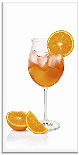 ARTland Wanddeko Glasbilder Wandbild Glas Bild einteilig 30x60 cm Hochformat Cocktails Früchte Obst Cocktailbar Aperol Spritz Getränke T5PI