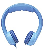 HamiltonBuhl Flex‑Phones Kids Foam Headphones – Durable EVA Foam, Volume‑Limited 85 dB, Chew‑Resistant Dura‑Cord, Safe BPA‑Free Design for Classroom Use – Blue