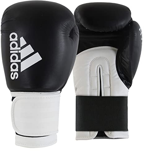 adidas Unisex Hybrid 100 - Schwarz/ Weiß 10 Oz; Adih100 Boxhandschuhe, Schwarz/ Weiß, oz EU
