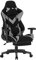 WOLTU Gaming Stuhl Stoff für Sommer, Atmungsaktiv Bürostuhl Gaming Chair Ergonomisch mit Lendenkissen, Gamer Stuhl Racing PC-Stuhl mit Wippfunktion & Fußstütze Live-Streaming Drehstuhl Schwarz+Grau