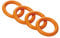 Fiskars O-Dichtringe, Für alle Fiskars Bewässerungsbrausen und -Verbinder, 4 Stück, 10 g, Orange, 1024093