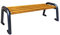 PRIMARIO Gartenbank Ohne Lehne Park Holz Massiv Sitz Garten Balkon Metall Wetterfest Robust Stabil Langlebig Gartenmöbel Erwachsene und Kinder Outdoor (Pinie, 150cm, CE)