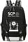 WANHONGYUE SCP Anime Cosplay Schultasche Rucksack Laptop Backpack mit USB-Ladeanschluss Schwarz / 17