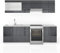 Vicco cucina componibile Raul, Antracite lucido/Bianco, 240 cm, PL Marmo