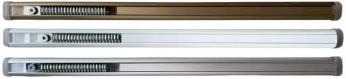 TENDAGGIMANIA Bacchette per Tende a Vetro 1 pezzo - Asta per Tende a Molla Estensibile - Fissaggio Senza Trapano né Viti - Colore Bronzo, Misura 87-150 CM