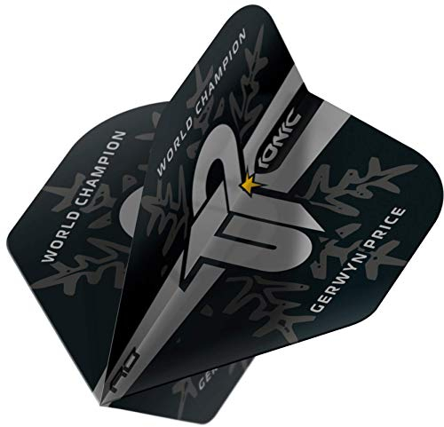 RED DRAGON Gerwyn Price World Champion Silver Logo Edition Dart Flights 3 Sets Per Pack (9 Dart Flights in total)
