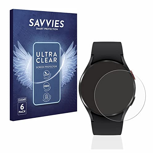 savvies (6 Pezzi Pellicola Protettiva per Samsung Galaxy Watch 4 (40mm) Protezione Schermo Trasparente
