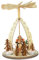 Weihnachtspyramide für Teelichter | Schöne Pyramide aus Holz | Holzpyramide für Weihnachten (19619 | 26cm)