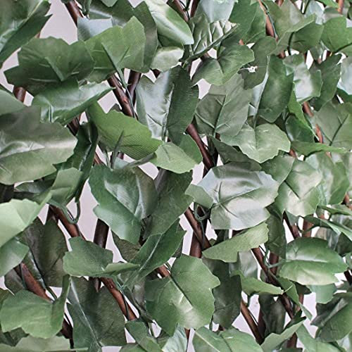 LG TRADERS Artificial Maple Leaf Ivy on Willow Trellis Privacy Screen Expandable - 1 x 2 m, Expandable Privacy Screening Panel for Gardens, Balcony and Terraces